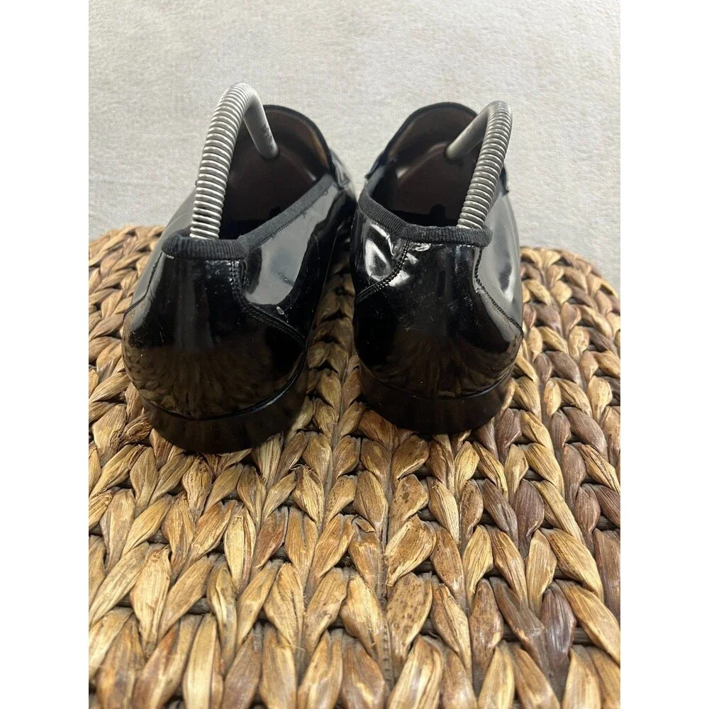 Salvadore Ferrgamo Vara Black Patent Leather Shoes made In Italy